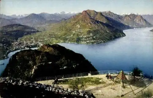 Ak Lugano Kanton Tessin, Monte San Salvatore, Panorama