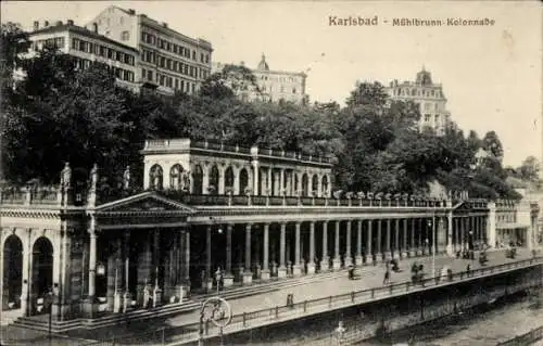 Ak Karlovy Vary Karlsbad Stadt, Mühlbrunnenkolonnade