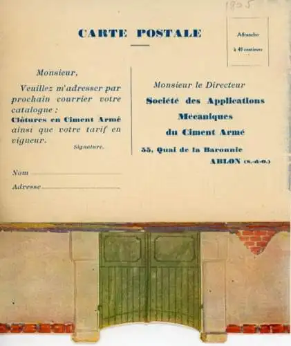 Klapp Künstler Ak Bornier, R., Reklame, Samca, Ablon, Quai de la Baronnie 55