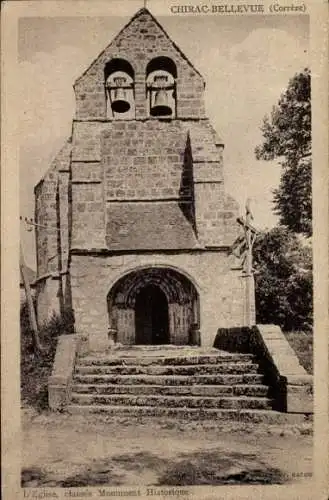 Ak Chirac-Bellevue Correze, Kirche