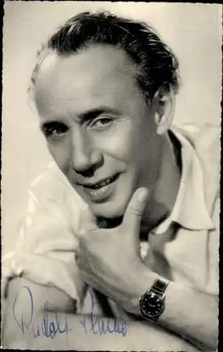 Ak Schauspieler Rudolf Platte, Portrait, Autogramm