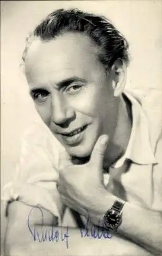 Ak Schauspieler Rudolf Platte, Portrait, Autogramm