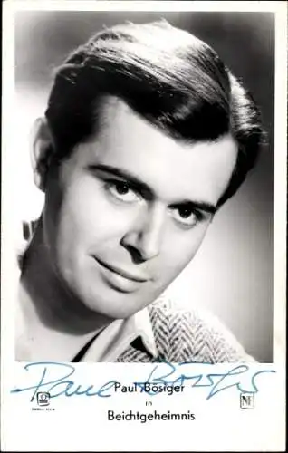 Ak Schauspieler Paul Bösiger, Portrait, Autogramm