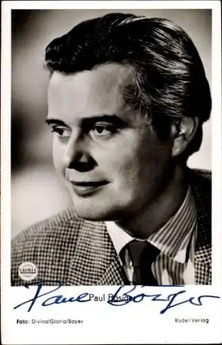 Ak Schauspieler Paul Bösiger, Portrait, Der Arzt von Stalingrad, Autogramm