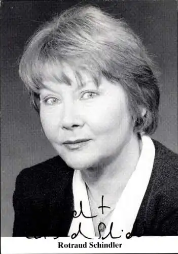 Ak Schauspielerin Rotraud Schindler, Portrait, Autogramm