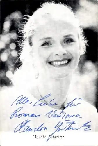 Ak Schauspielerin Claudia Butenuth, Portrait, Autogramm