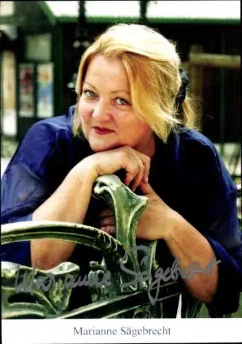 Ak Schauspielerin Marianne Sägebrecht, Portrait, Autogramm