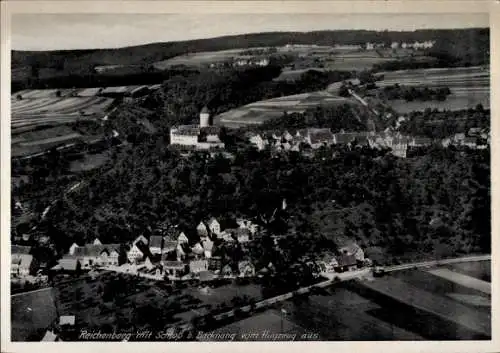 Ak Reichenberg Oppenweiler in Württemberg, Schloss Reichenberg, Fliegeraufnahme