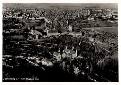 Ak Rothenburg ob der Tauber Mittelfranken, Fliegeraufnahme