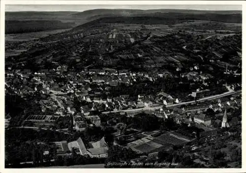 Ak Grötzingen Baden Württemberg, Fliegeraufnahme