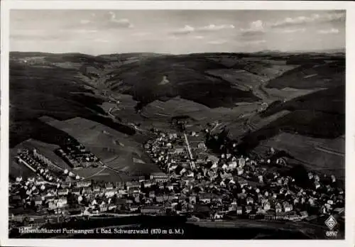 Ak Furtwangen im Schwarzwald, Fliegeraufnahme