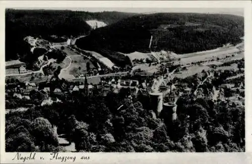 Ak Nagold im Schwarzwald, Fliegeraufnahme