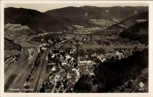 Ak Hausach im Schwarzwald, Fliegeraufnahme