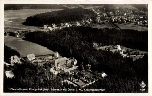 Ak Königsfeld im Schwarzwald Baden, Fliegeraufnahme, Kindersanatorium