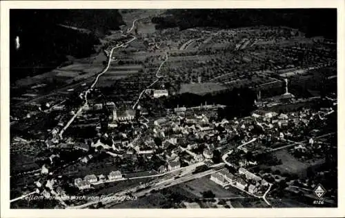 Ak Zell am Harmersbach Schwarzwald Baden, Fliegeraufnahme