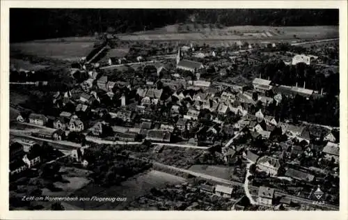 Ak Zell am Harmersbach Schwarzwald Baden, Fliegeraufnahme