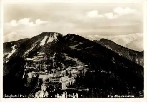 Ak Bad Reichenhall in Oberbayern, Fliegeraufnahme Berghotel Predigtstuhl