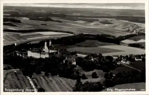 Ak Roggenburg Schwaben Bayern, Fliegeraufnahme