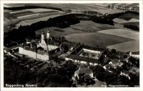 Ak Roggenburg Schwaben Bayern, Fliegeraufnahme