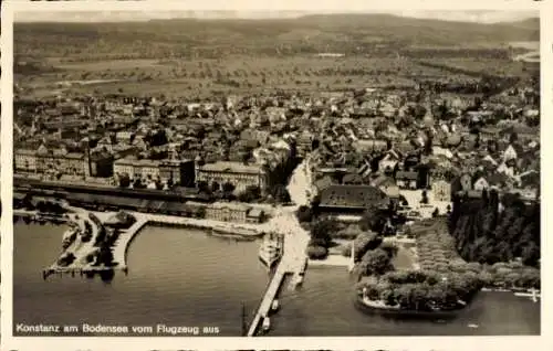 Ak Konstanz am Bodensee, Fliegeraufnahme