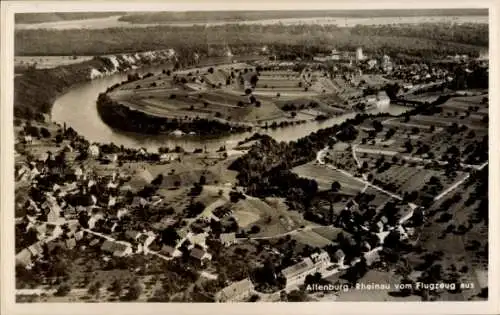 Ak Altenburg Rheinau Jestetten am Hochrhein Baden, Fliegeraufnahme