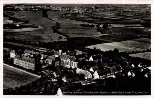 Ak Bad Saulgau in Oberschwaben, Fliegeraufnahme Kloster Siessen