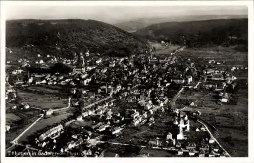 Ak Ettlingen Baden, Fliegeraufnahme