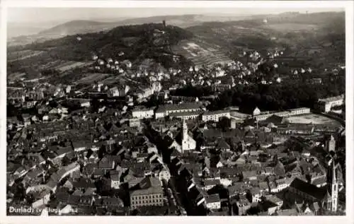 Ak Durlach Karlsruhe in Baden, Fliegeraufnahme