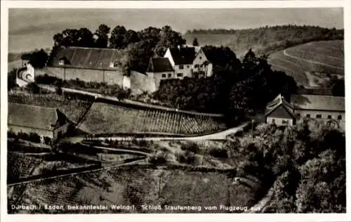 Ak Durbach in Baden Württemberg, Fliegeraufnahme Schloss Staufenberg