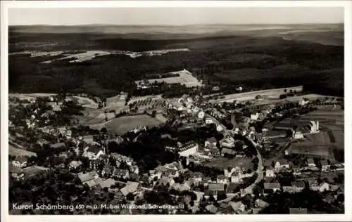 Ak Schömberg im Schwarzwald Württemberg, Fliegeraufnahme