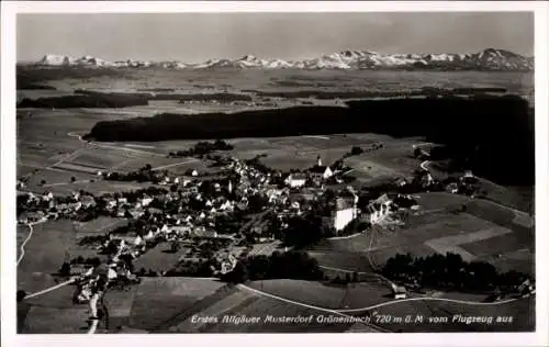 Ak Bad Grönenbach im Allgäu, Fliegeraufnahme, Erstes Allgäuer Musterdorf