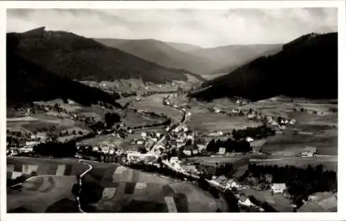 Ak Mitteltal Baiersbronn im Schwarzwald, Fliegeraufnahme