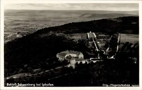 Ak Iphofen in Unterfranken, Fliegeraufnahme Schloss Schwanberg