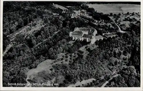 Ak Iphofen in Unterfranken, Fliegeraufnahme Schloss Schwanberg