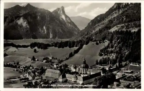 Ak Ettal Oberbayern, Fliegeraufnahme