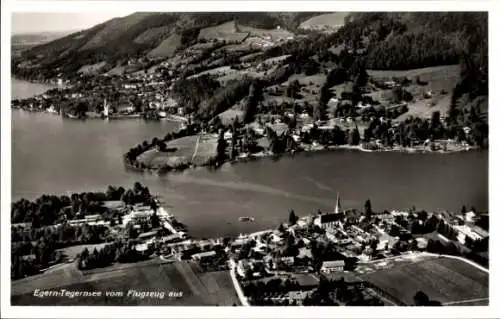 Ak Egern am Tegernsee Oberbayern, Fliegeraufnahme