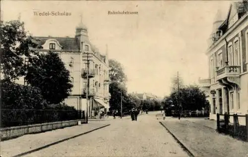 Ak Schulau Wedel an der Elbe, Bahnhofstraße