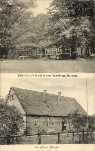 Ak Helmste Deinste Niedersachsen, Gasthof zum Sandkrug, Forsthaus Rüstje