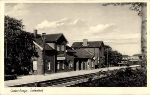 Ak Cadenberge Niedersachsen, Bahnhof, Gleisansicht