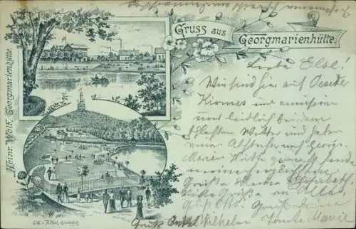 Litho Georgsmarienhütte in Niedersachsen, Panorama, Aussichtsturm