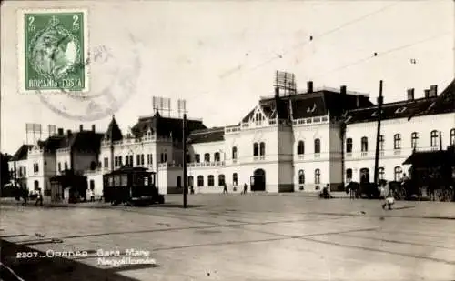 Ak Oradea Großwardein Nagyvárad Rumänien, Gare Mare Nagyallomas