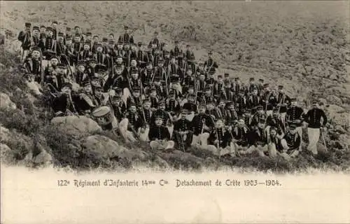 Ak Kreta Griechenland, 122. Regiment d'Ifanterie, Detachement von Kreta 1903-1904