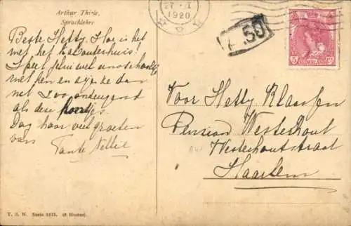 Künstler Ak Thiele, Arthur, Vermenschlichte Hunde, Sprachlehre, Schulklasse, Lehrer