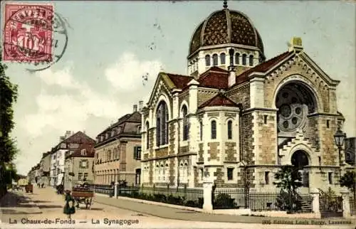 Judaika Ak La Chaux de Fonds Kanton Neuenburg, Synagoge