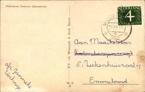 Ak Domburg Zeeland Niederlande, Volkstrachten