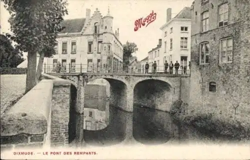 Ak Dixmude Dixmude Westflandern, Pont des Remparts