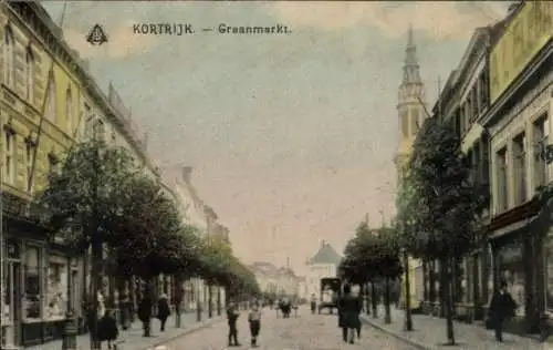 Ak Kortrijk Courtrai Westflandern, Graanmarkt