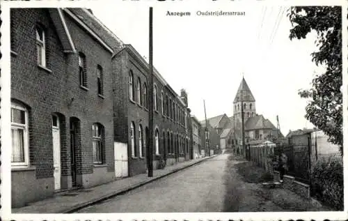 Ak Anzegem Westflandern, Oudstrijdersstraat