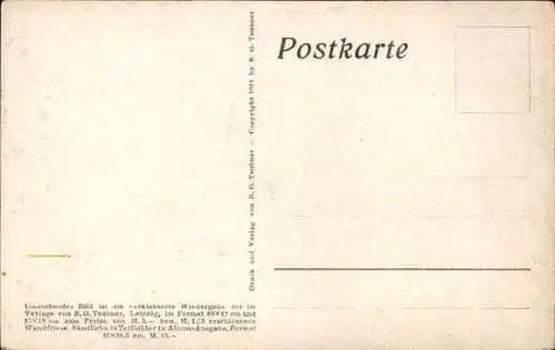 Scherenschnitt Künstler Ak Diefenbach, Per aspera ad astra, Ziegenbock