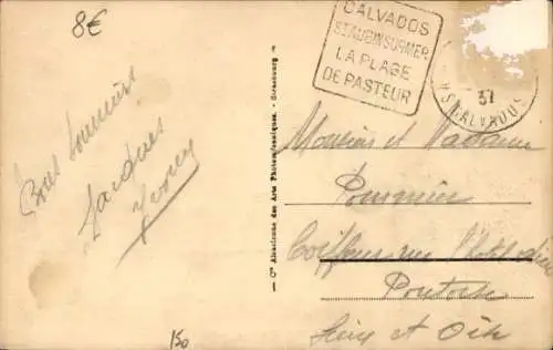 Ak Saint Aubin sur Mer Calvados, Sur la Digue